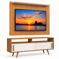 Conjunto Rack e Painel para Tv até 65 Polegadas Filadélfia e Nevada - Freijó Off