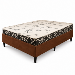 Base casal + Colchão Mônaco Casal Densidade 20 Orthobelo - Suede Marrom