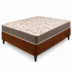 Base para colchão casal + Colchão MaxConfort Casal Densidade 33 Orthobelo - Suede Marrom
