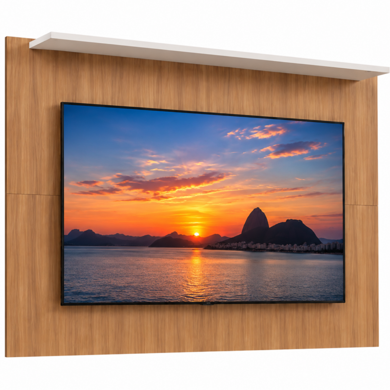 Painel Para TV Suspenso Nevada Até 65 Polegadas JCM - Freijó Off - C1
