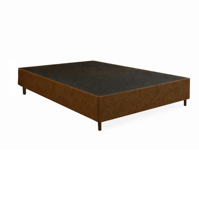 Base para colchão casal - Suede Marrom - Orthobelo