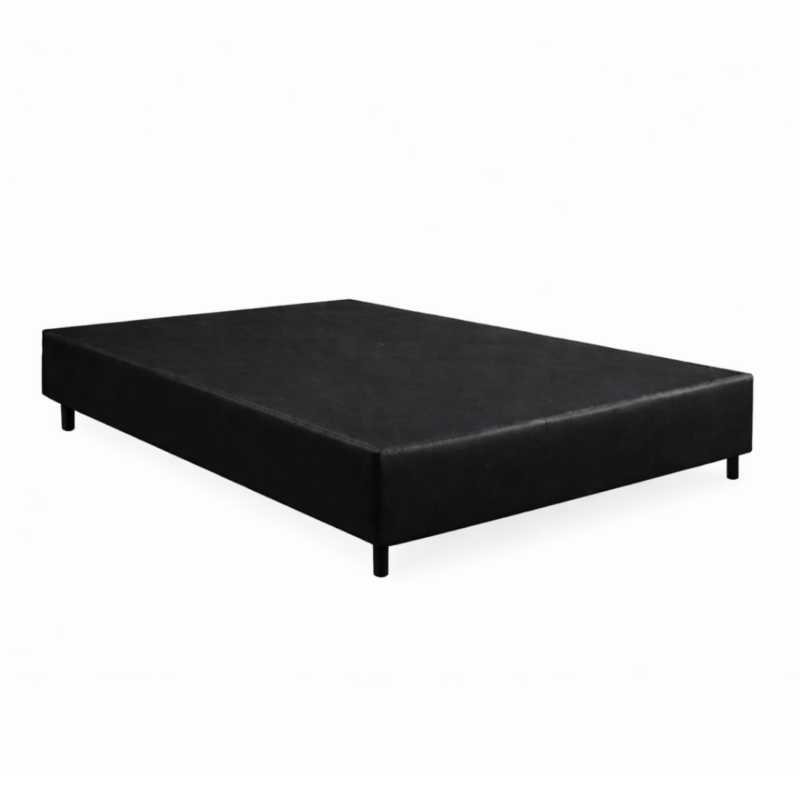 Base para colchão casal - Corino Preto - Orthobelo