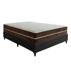 Base para colchão casal + Colchão Veneza Casal Molas Ensacadas Orthobelo - Corino Preto