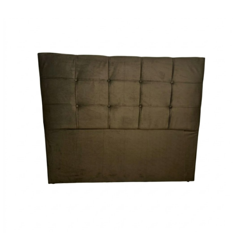 Alternative view of Cabeceira Casal Paris Cronos - Suede Marrom
