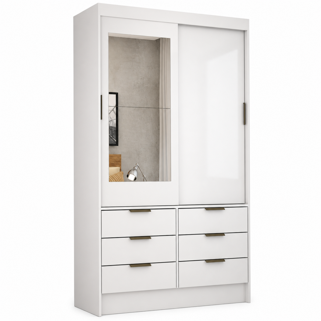 Guarda Roupa Sevilha Solteiro 2 Portas Carioca - Branco