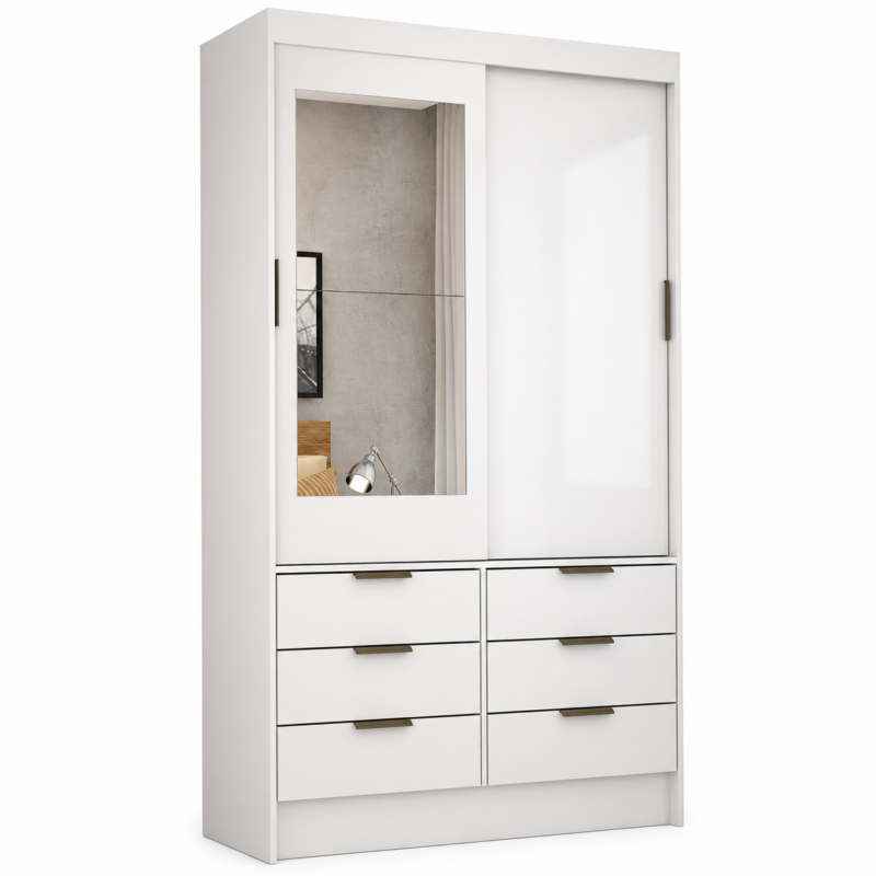 Guarda Roupa Sevilha Solteiro 2 Portas Carioca - Branco