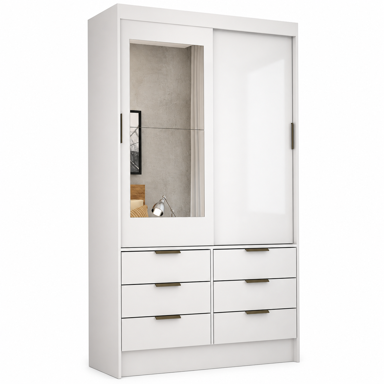 Guarda Roupa Sevilha Solteiro 2 Portas Carioca - Branco