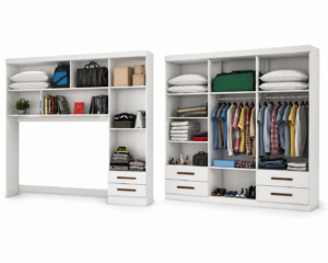 Alternative view of Guarda Roupa Modulado + Hercules Casal 6 portas Carioca - Branco