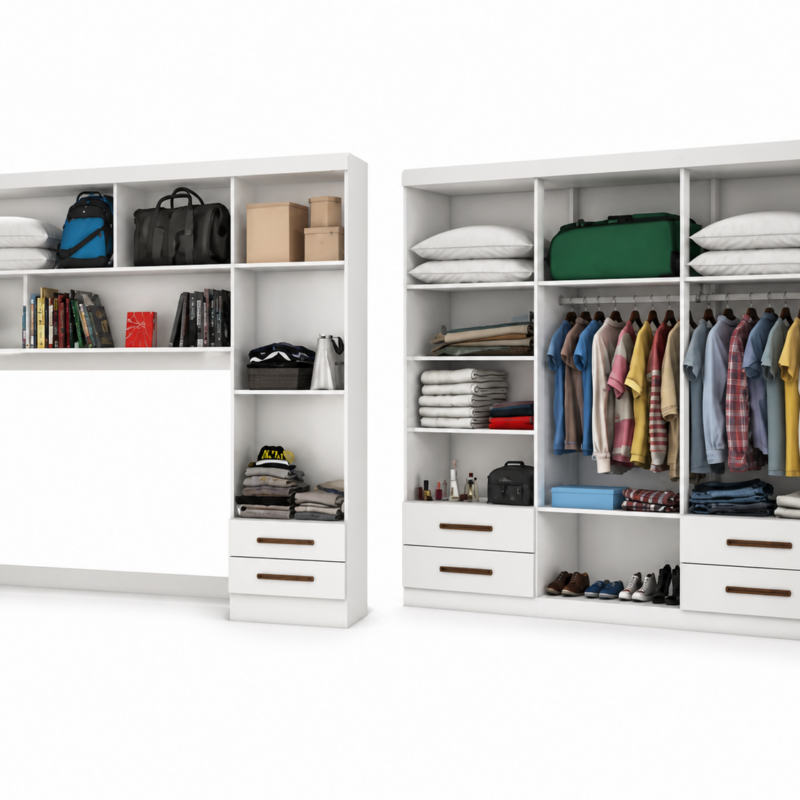 Alternative view of Guarda Roupa Modulado + Hercules Casal 6 portas Carioca - Branco