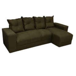 Alternative view of Estofado 3 Lugares Com Chaise Tecido Suede