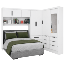Guarda Roupa Modulado Sevilha 7 Portas 8 Gavetas com espelho - Branco
