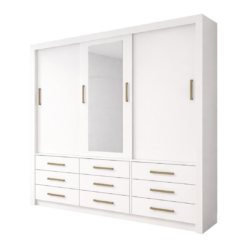 Alternative view of Guarda Roupa Casal Anjos 3 Portas 9 Gavetas com Espelho