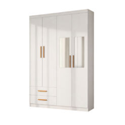 Guarda Roupa Hercules Solteiro 4 Portas 2 Gavetas