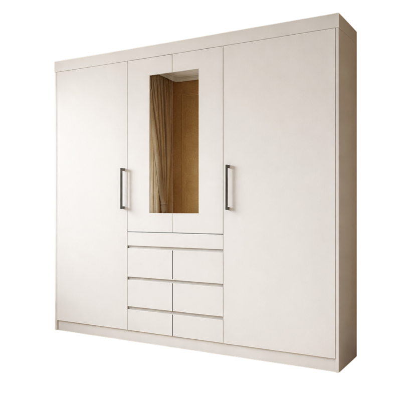 Guarda Roupa Imperio Com Espelho Carioca - Branco