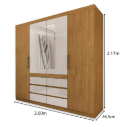 Alternative view of Guarda Roupa Imperio 4 Portas 6 Gavetas Com Espelho