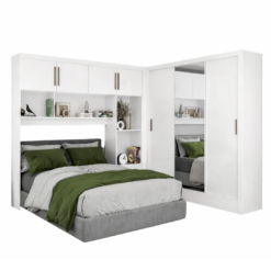 Guarda Roupa Modulado Carioca Dubai Casal 8 Portas 5 Gavetas e Espelho