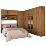 Guarda Roupa Modulado Carioca Hercules Casal 11 Portas 6 Gavetas e Espelho