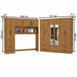 Alternative view of Guarda Roupa Modulado Carioca Hercules Casal 11 Portas 6 Gavetas e Espelho