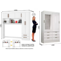 Alternative view of Guarda Roupa Modulado Sevilha 7 Portas 8 Gavetas com espelho