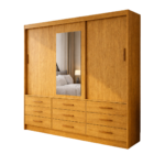 Guarda Roupa Sevilha 3 Portas 9 Gavetas Com Espelho