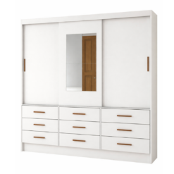 Alternative view of Guarda Roupa Sevilha 3 Portas 9 Gavetas Com Espelho
