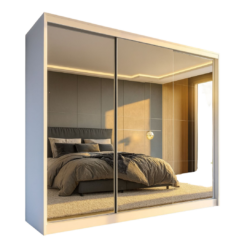 Guarda Roupa Veneza Gold 3 Portas 4 Gavetas Com Espelho