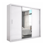 Guarda Roupa Veneza Luxo 3 Portas 4 Gavetas Com Espelho