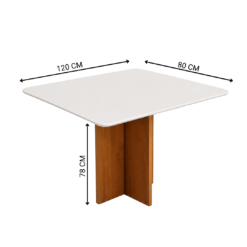 Alternative view of Mesa de Jantar Salinas Off White 120x80cm sem Vidro