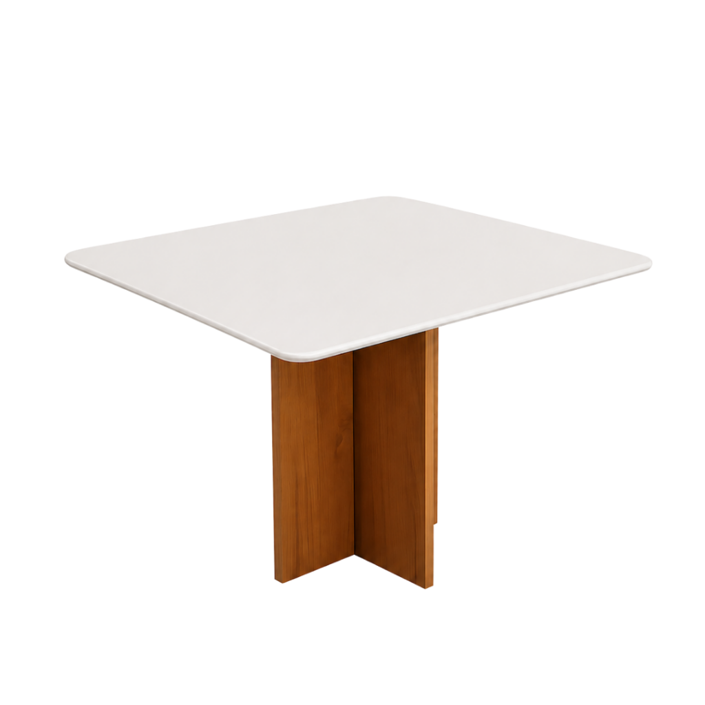 Mesa de Jantar Salinas Off White 120x80cm sem Vidro - Cel Flex