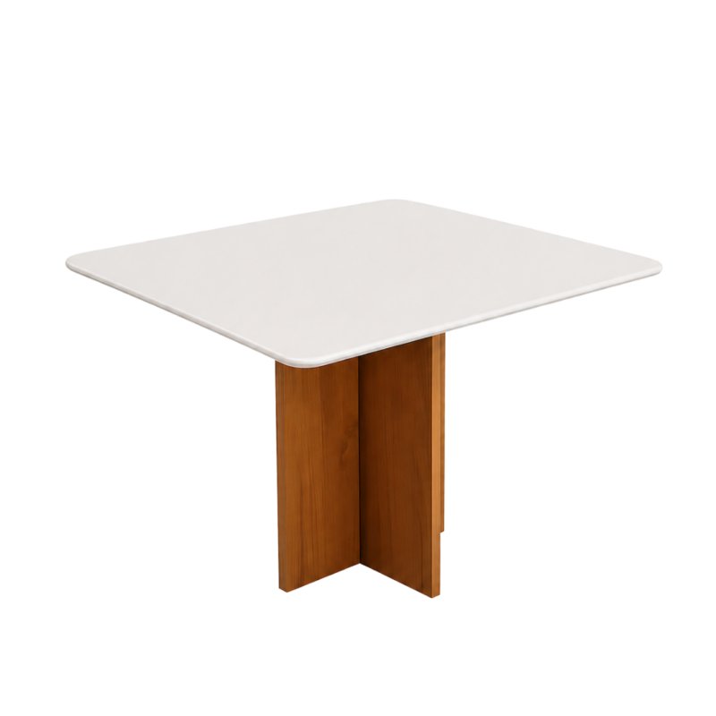 Mesa de Jantar Salinas Off White 120x80cm sem Vidro - Cel Flex