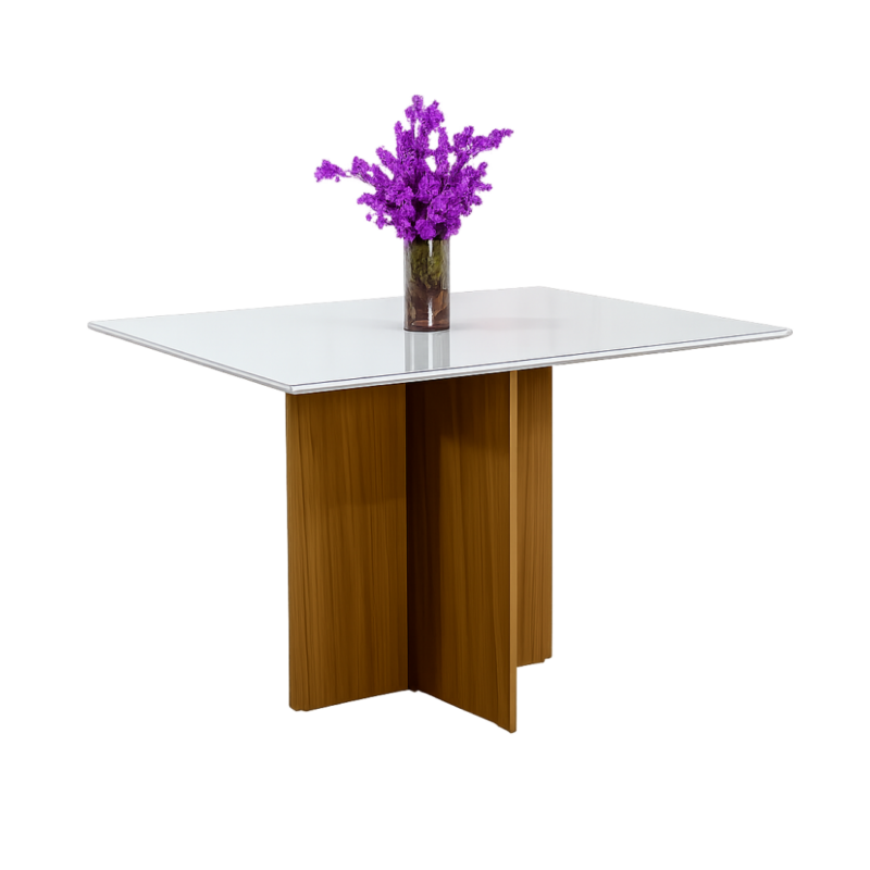 Mesa de Jantar Helo 120cmx90cm - Off White - Carvalho Decor