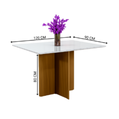 Alternative view of Mesa de Jantar Helo 120cmx90cm Poliman - Off White