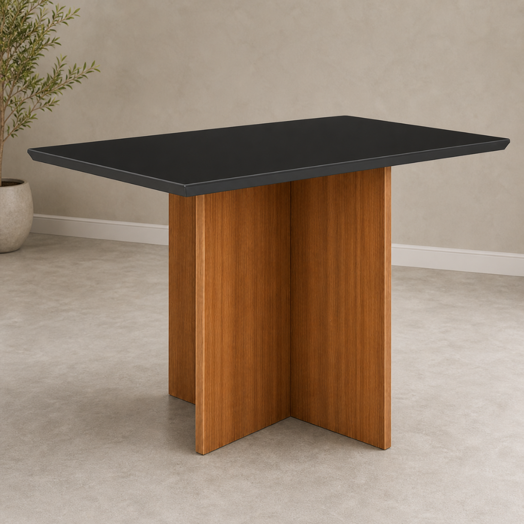 Mesa de Jantar Helo 160cmx90cm Poliman - Grafite Preto - Imagem 3