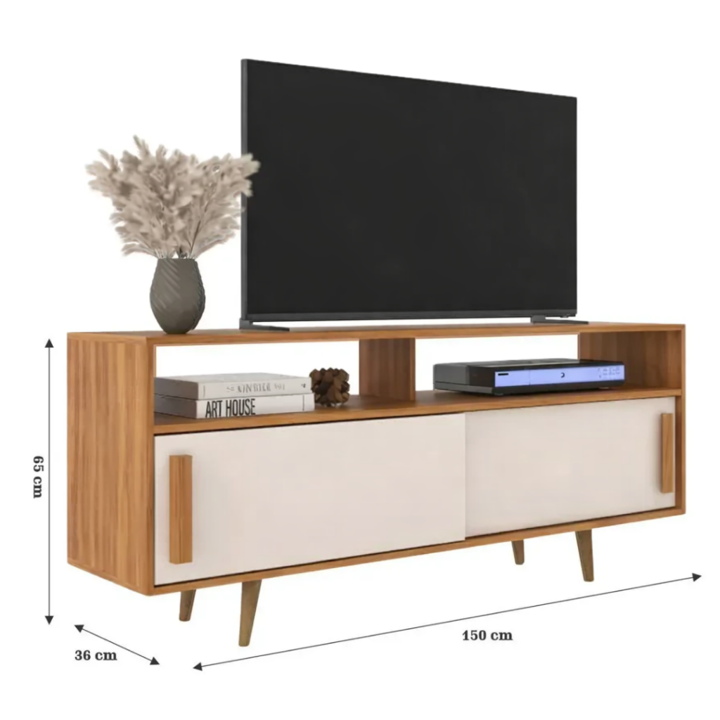 Alternative view of Rack Para Tv Até 65 Polegadas Filadélfia JCM - Freijó Off - C1