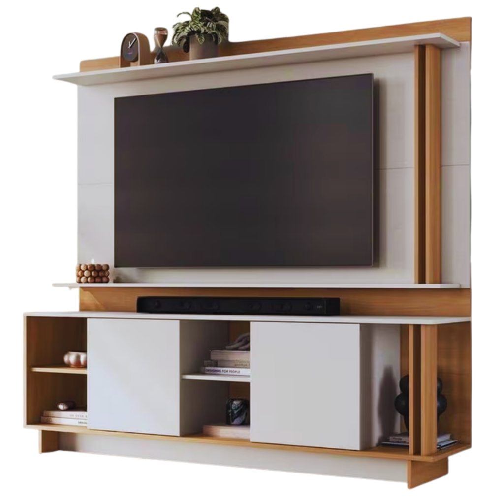Conjunto Rack com Painel para Tv até 65 Polegadas - Los Angeles New York - Freijó Off