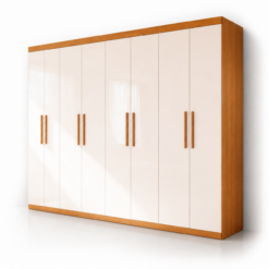 Guarda Roupa Rubi 8 Portas 4 Gavetas - Cinamomo Branco