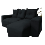 Sofá 2 Lugares com Chaise Tecido Suede