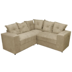 Alternative view of Sofá Canto Belo Tecido Suede