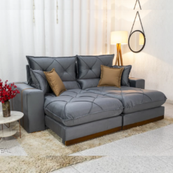 Sofá Gran Bello Retrátil Reclinável 2 metros Suede