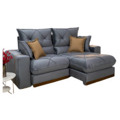 Alternative view of Sofá Retrátil Reclinável Gran Bello Suede Cinza – D33 e Molas Ensacadas