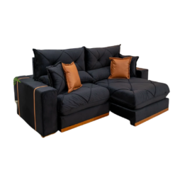Alternative view of Sofá Retrátil Reclinável Gran Bello Suede Preto – D33 e Molas Ensacadas