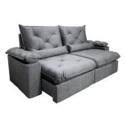 Sofá Retrátil Reclinável Madri 2 Metros Tecido Suede