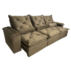 Alternative view of Sofá Retrátil Reclinável Madri 2.70 Metros Tecido Suede