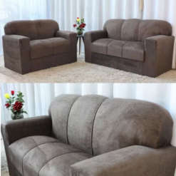 Conjunto de Sofá Rio 2 e 3 Lugares Tecido Suede