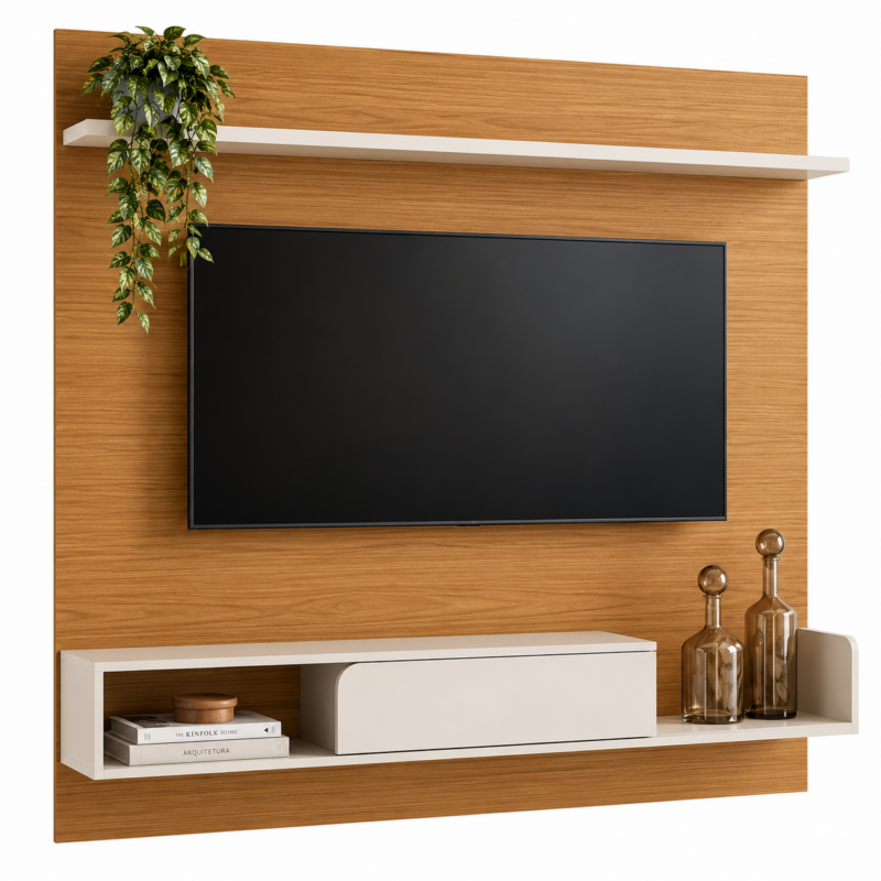 Painel Para TV Suspenso Evo Até 55 Polegadas HB - Cinamomo Off