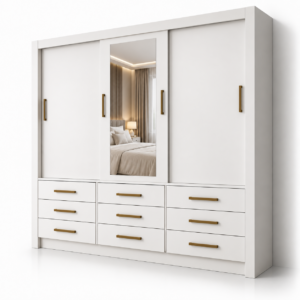 Guarda Roupa Anjos com Espelho Carioca - Branco