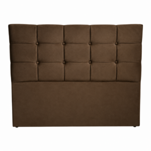 Alternative view of Cabeceira Casal Paris Cronos - Suede Marrom