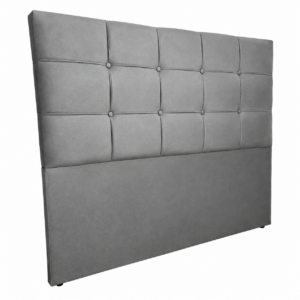 Cabeceira Casal Paris Cronos - Suede Cinza