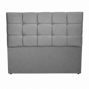 Alternative view of Cabeceira Casal Paris Cronos - Suede Cinza