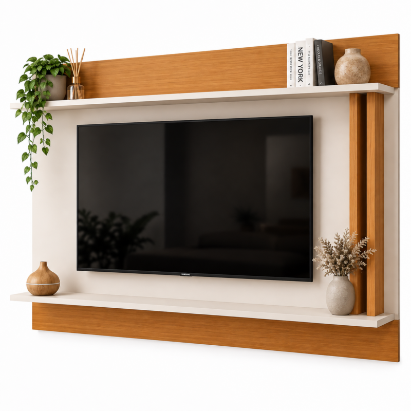 Painel Para TV Até 65 Polegadas New York JCM - Freijó Off - C2